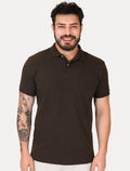 Polo Aramis Masculina Piquet Basic Mono Marrom Mescla