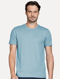 Camiseta Aramis Masculina Basic Lisa Mono Icon Azul Mescla