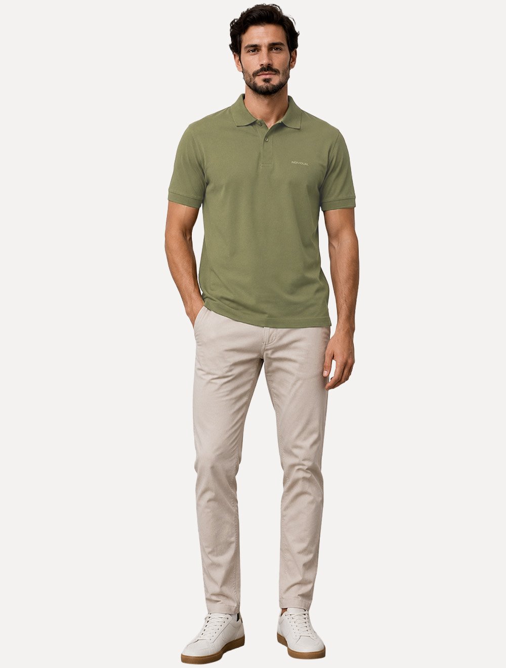 Polo Individual Masculina Comfort Pima Soft Touch Verde