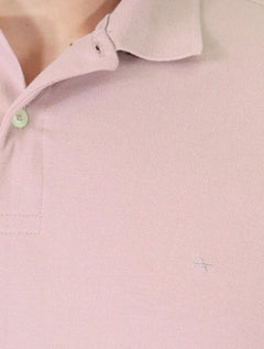 Polo Aramis Masculina Basic Piquet Mono Rosa Claro
