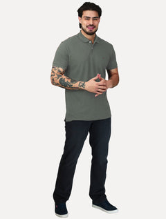 Polo Aramis Masculina Regular Piquet Inner Detail Dark Verde Médio