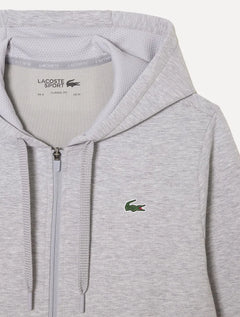 Moletom Lacoste Masculino Sport Mesh Panels Hoodie Cinza Mescla