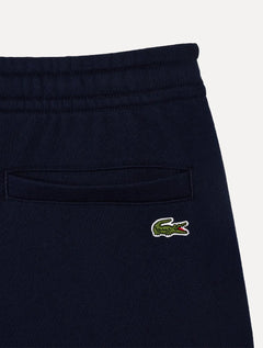 Bermuda Lacoste Moletom Masculina Jogger Logo Vintage Azul Marinho