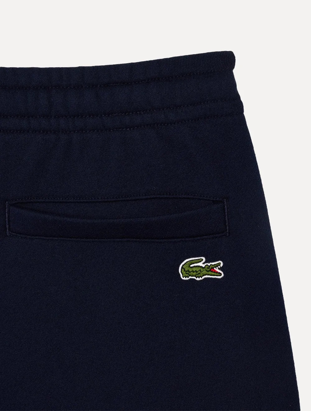 Bermuda Lacoste Moletom Masculina Jogger Logo Vintage Azul Marinho