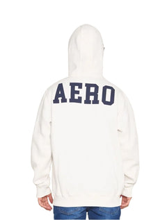 Moletom Aeropostale Masculino Canguru Full-Zip Aero Back Off-White