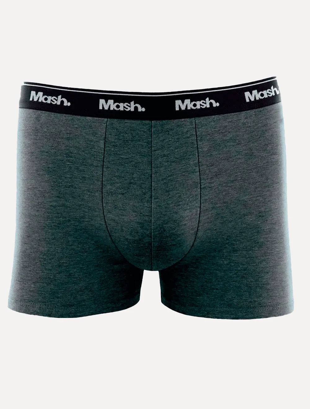 Cueca Mash Boxer Cotton Basic Preta/ Grafite Mescla Pack 2UN