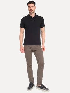 Polo Ellus Masculina Piquet Classic Preta