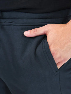 Calça Calvin Klein Masculina Moletom Back Logo Azul Marinho