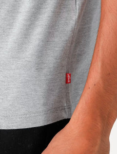 Camiseta Levis Masculina Logo Batwing Cinza Mescla
