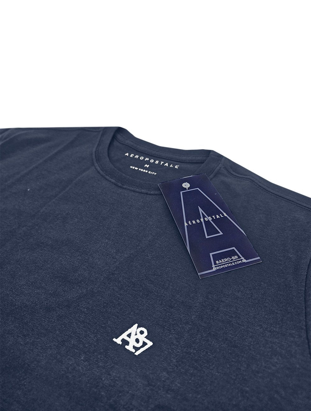 Camiseta Aeropostale Embroidered Light Logo NYC A87 Azul Marinho
