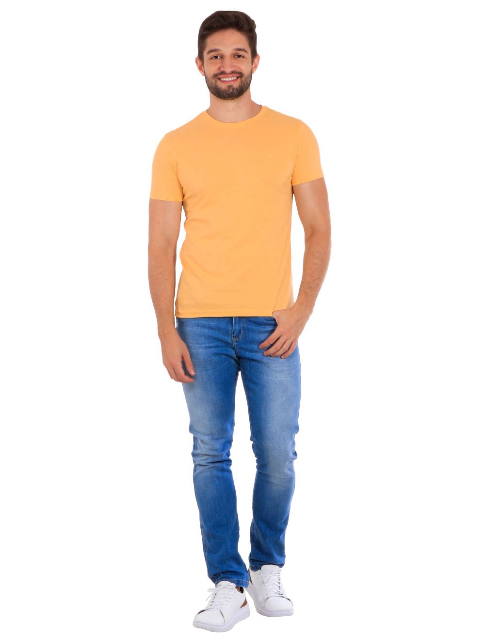 Camiseta Disky Masculina Essential Amarela