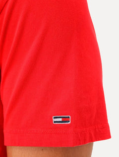 Camiseta Tommy Jeans Masculina Classic Linear Chest Vermelha