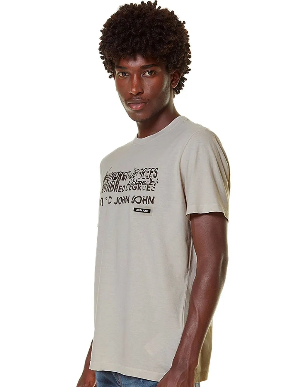 Camiseta John John Masculina Rx Hundred Degrees Cinza