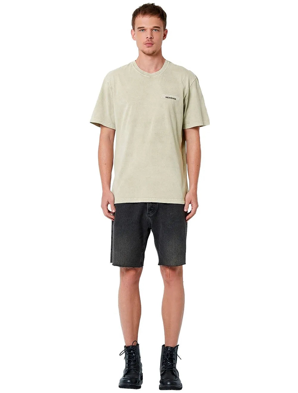 Camiseta John John Masculina Relaxed Chains Stoned Cinza Claro