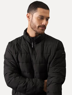 Jaqueta Calvin Klein Masculina Matelassê Full-Zip Preta
