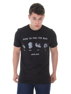 Camiseta John John Masculina Regular How To Feel The Beat Preta