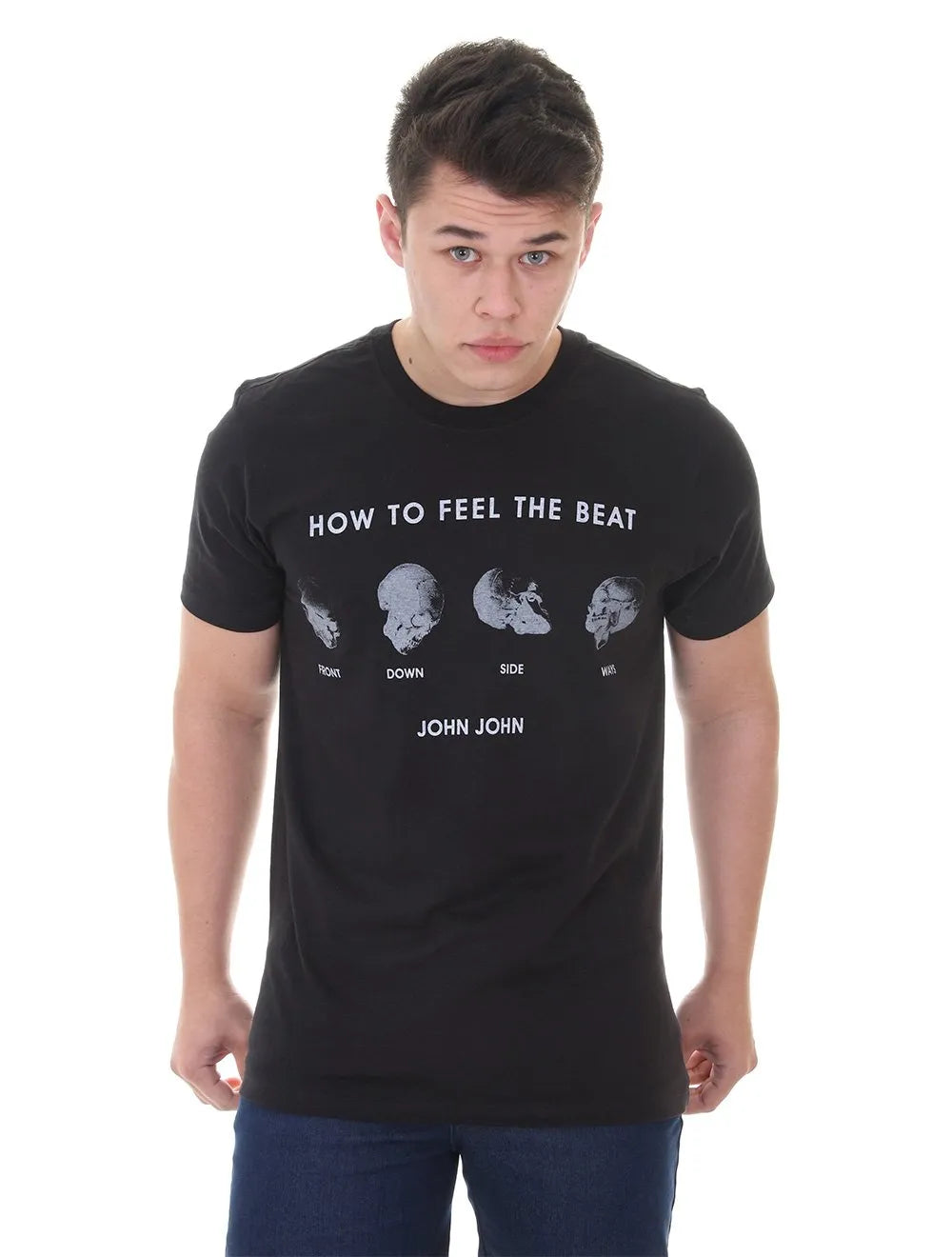 Camiseta John John Masculina Regular How To Feel The Beat Preta