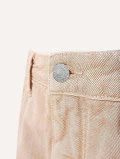 Bermuda Calvin Klein Jeans Destroyed Label Cáqui Claro