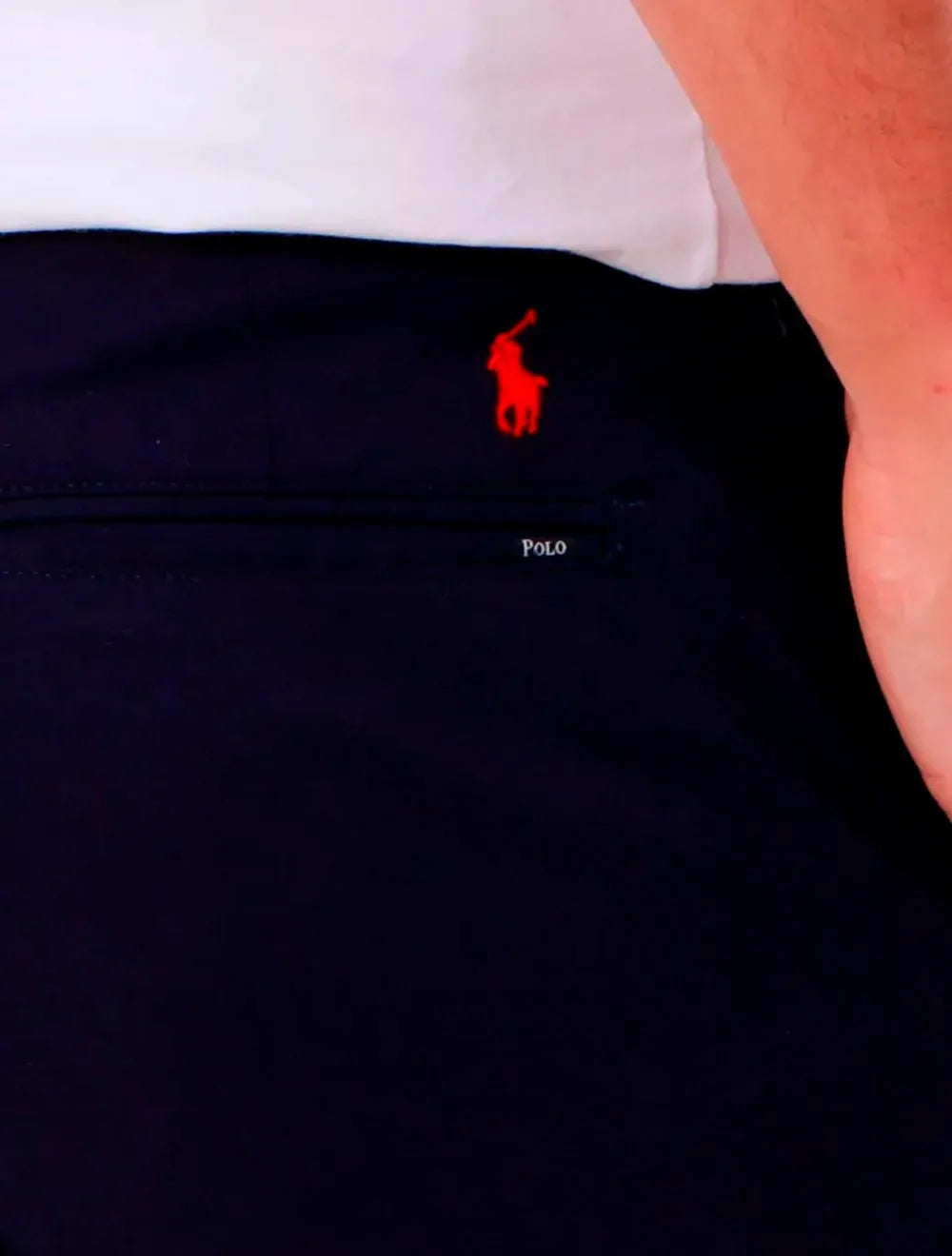 Bermuda Ralph Lauren Masculina Linho Red Icon Azul Marinho