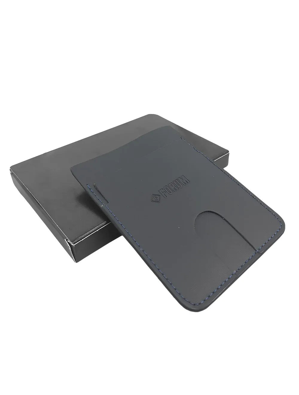 Carteira Forum Masculina Porta Cartão Couro Slim Azul Marinho