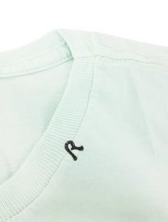 Camiseta Replay Masculina Frontal Stamp Logo Azul Claro