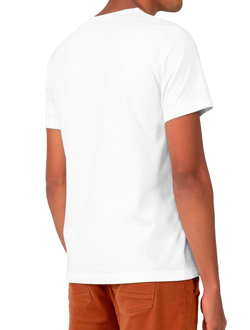 Camiseta Replay Masculina C-Neck Quadrato Brand Branca