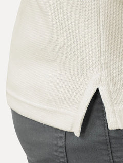 Polo Tommy Hilfiger Masculina Mercerised Jacquard Off White