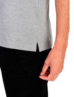 Polo Aramis Masculina Basic Piquet Cinza Mescla
