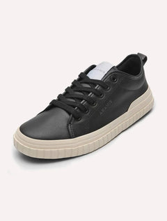 Tênis Aramis Masculino Couro Recortes Deep Leather Preto
