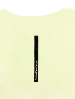 Camiseta Calvin Klein Jeans Masculina Gola V Dark Square Amarelo Claro