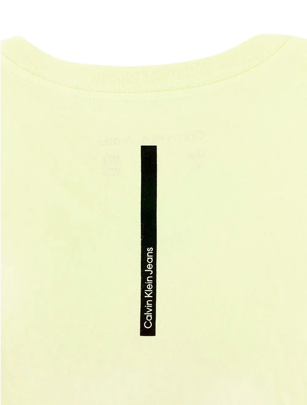 Camiseta Calvin Klein Jeans Masculina Gola V Dark Square Amarelo Claro