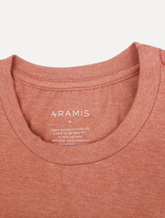 Camiseta Aramis Masculina Eco Lisa Vermelho Escuro Mescla