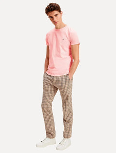Camiseta Tommy Hilfiger Masculina Essential Cotton Rosa Claro