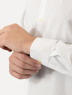 Camisa Dudalina Masculina Slim Tricoline Lisa Stretch Branca