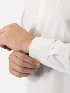 Camisa Dudalina Masculina Slim Tricoline Lisa Stretch Branca