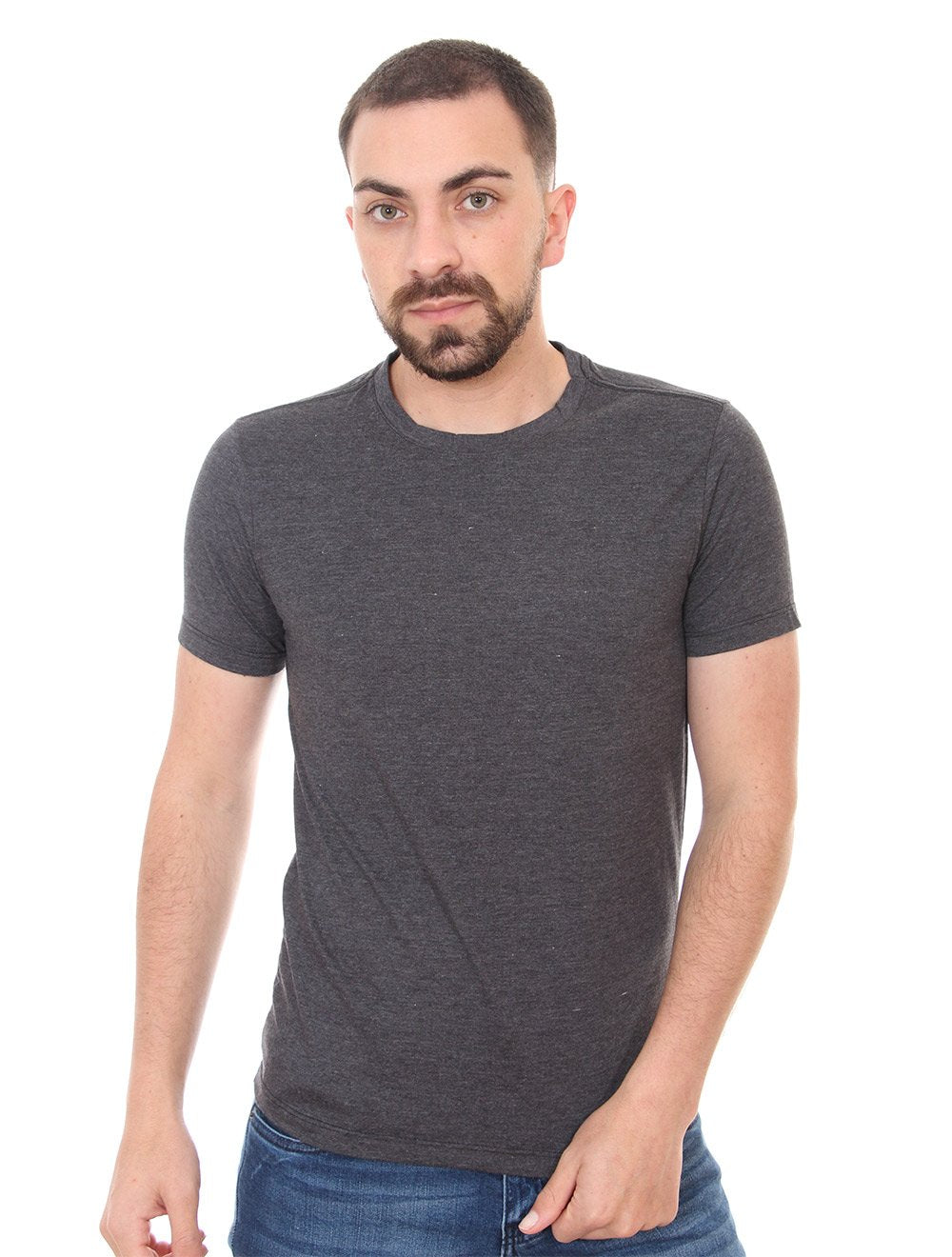 Camiseta Sergio K Masculina Back To Basics Blue Logo Chumbo Mescla