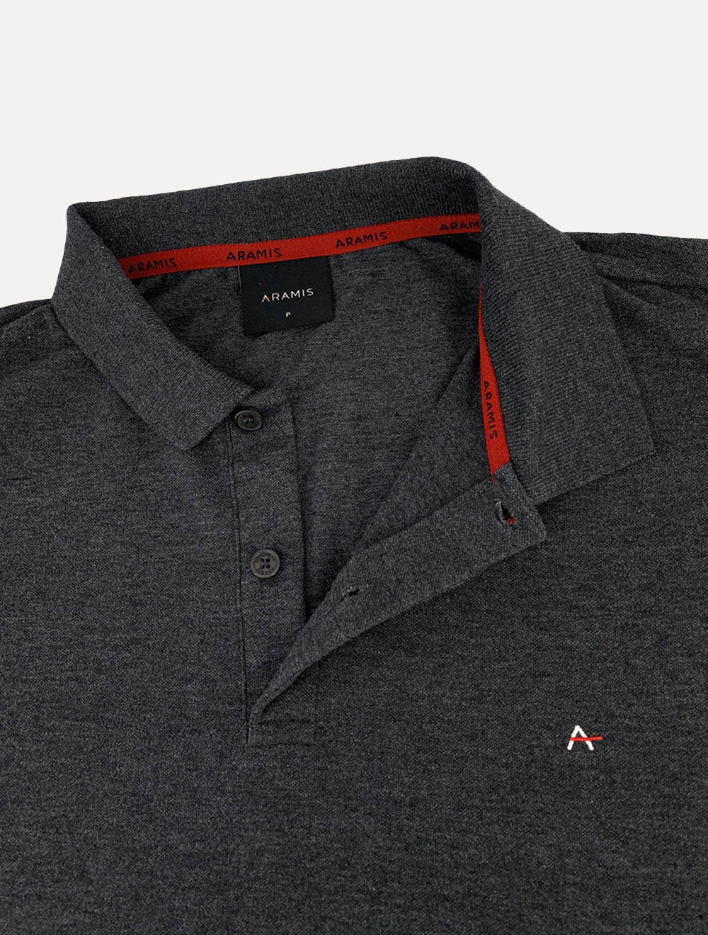 Polo Aramis Masculina Basic Piquet Grafite Mescla
