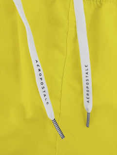 Short Aeropostale Masculino D'Água Swimwear Dark Logo Amarelo Claro