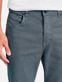 Calça Aramis Masculina Sarja Slim Color Tinturada Chumbo