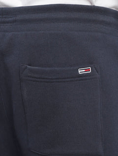 Bermuda Tommy Jeans Masculina Moletom Embroidered Signature Azul Marinho