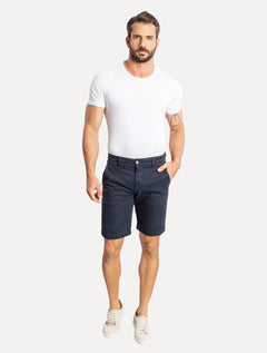 Bermuda Sergio K Masculina Chino Casual Azul Marinho