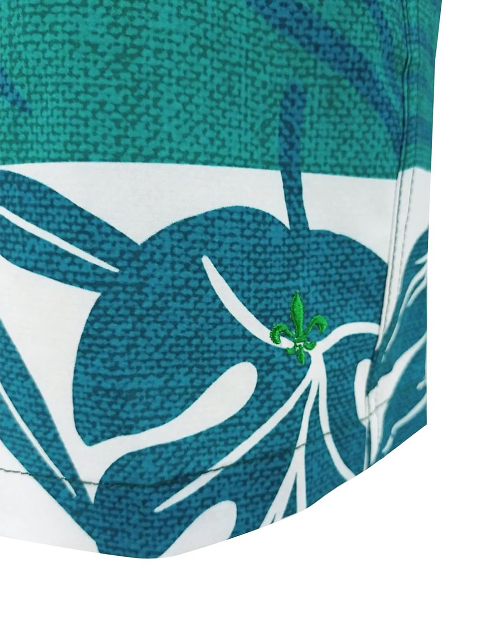 Short Dudalina Masculino D'Água Floral Verde Escuro