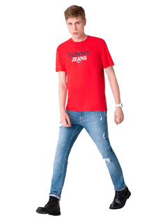 Camiseta Tommy Jeans Masculina Center Entry Graphic Vermelha