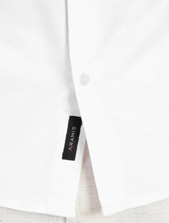 Camisa Aramis Masculina Manga Curta Slim Tricoline Stretch Branca