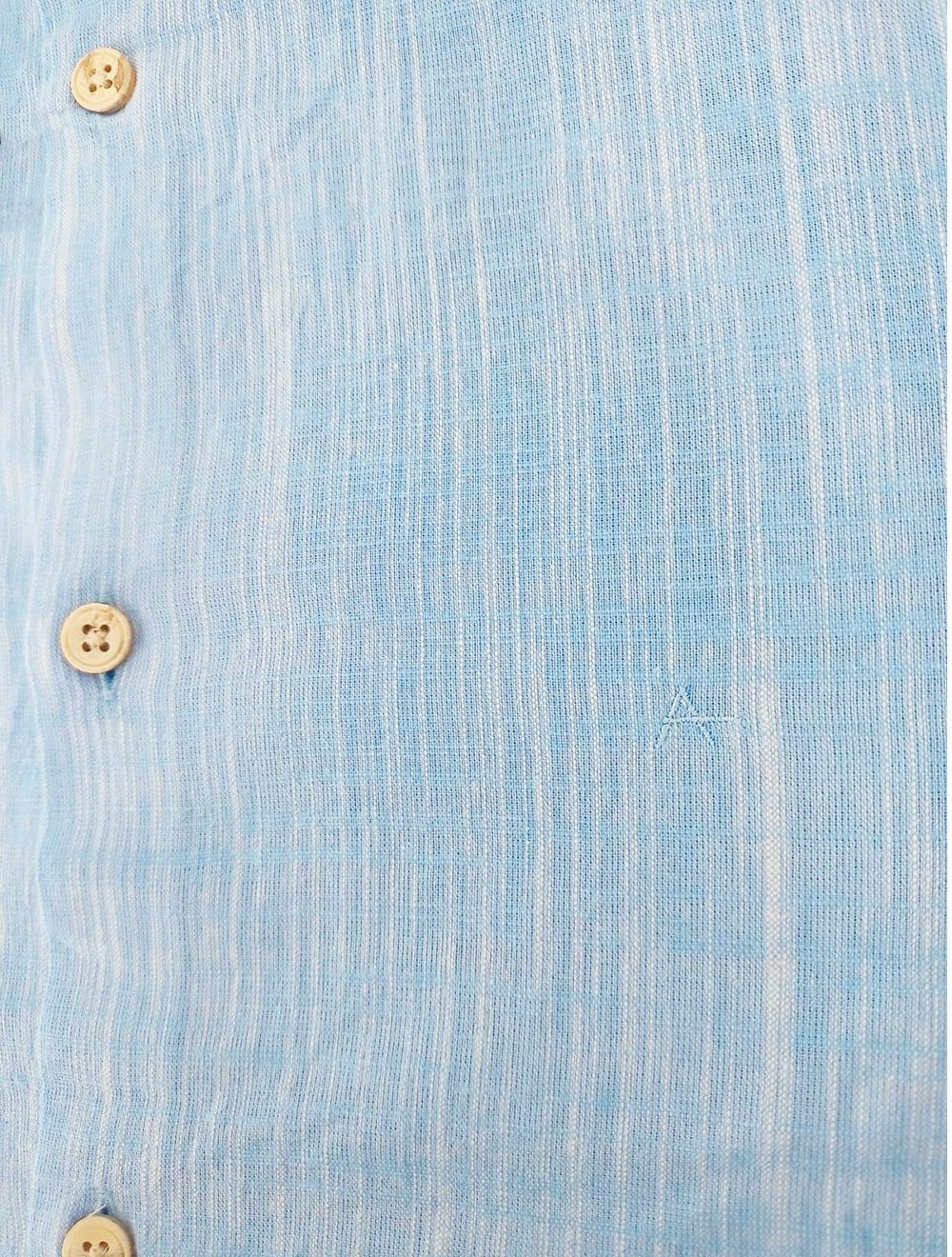 Camisa Aramis Masculina Regular Flame Lisa Azul Claro Mescla