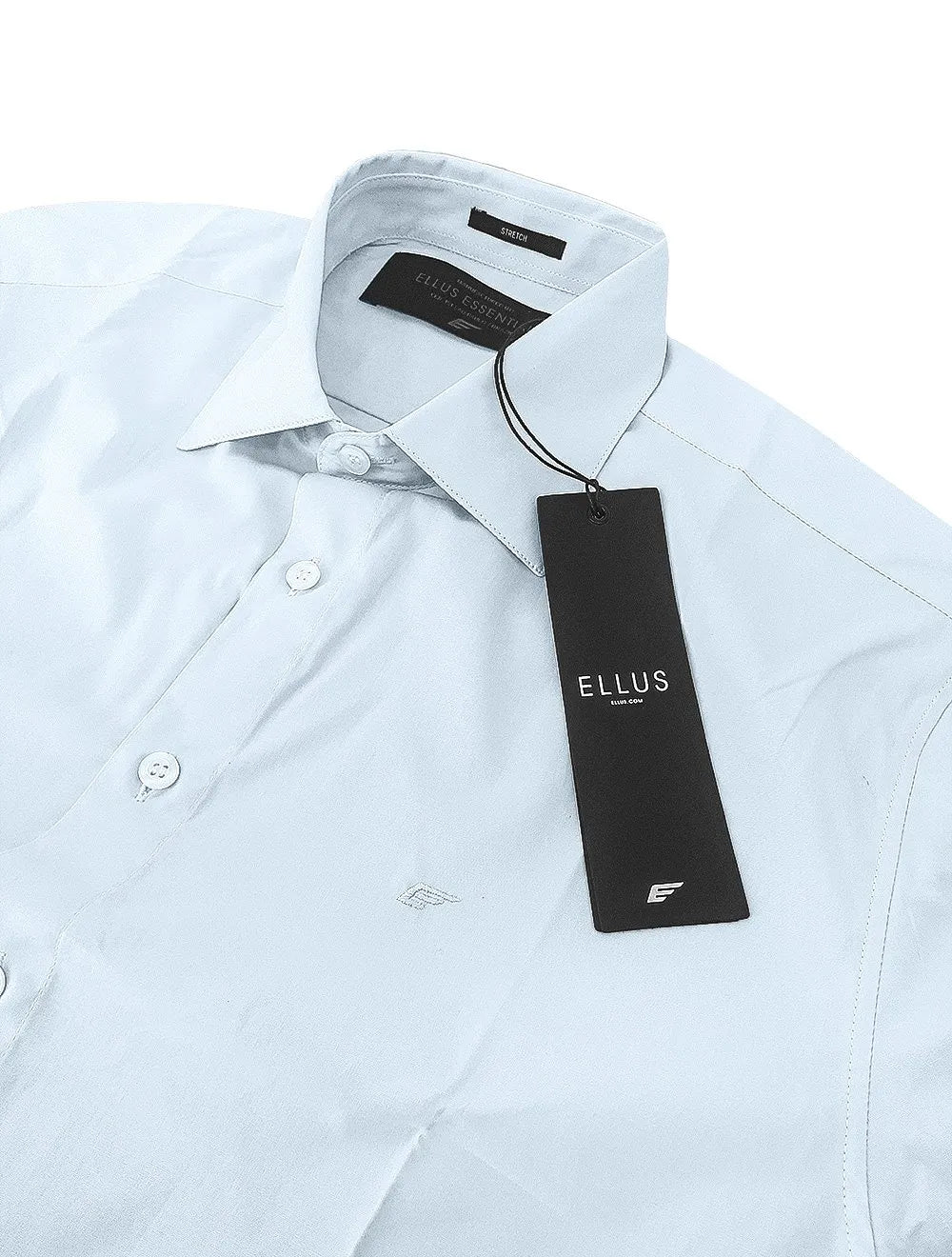 Camisa Ellus Masculina Manga Curta Tricoline LY Classic Italian Azul Claro