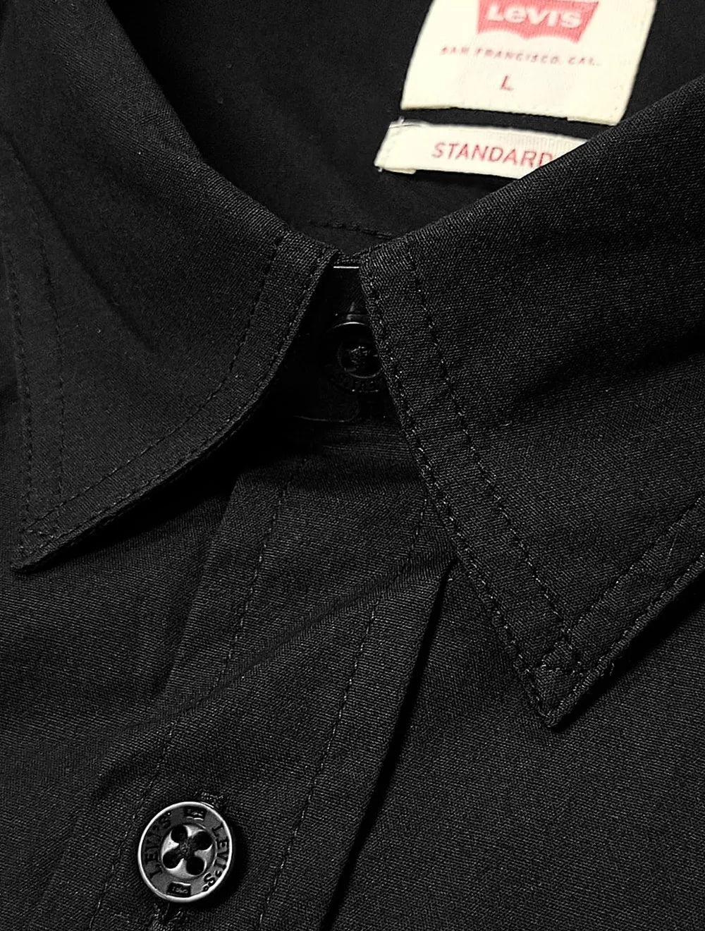 Camisa Levis Masculina Standard One Pocket Preta