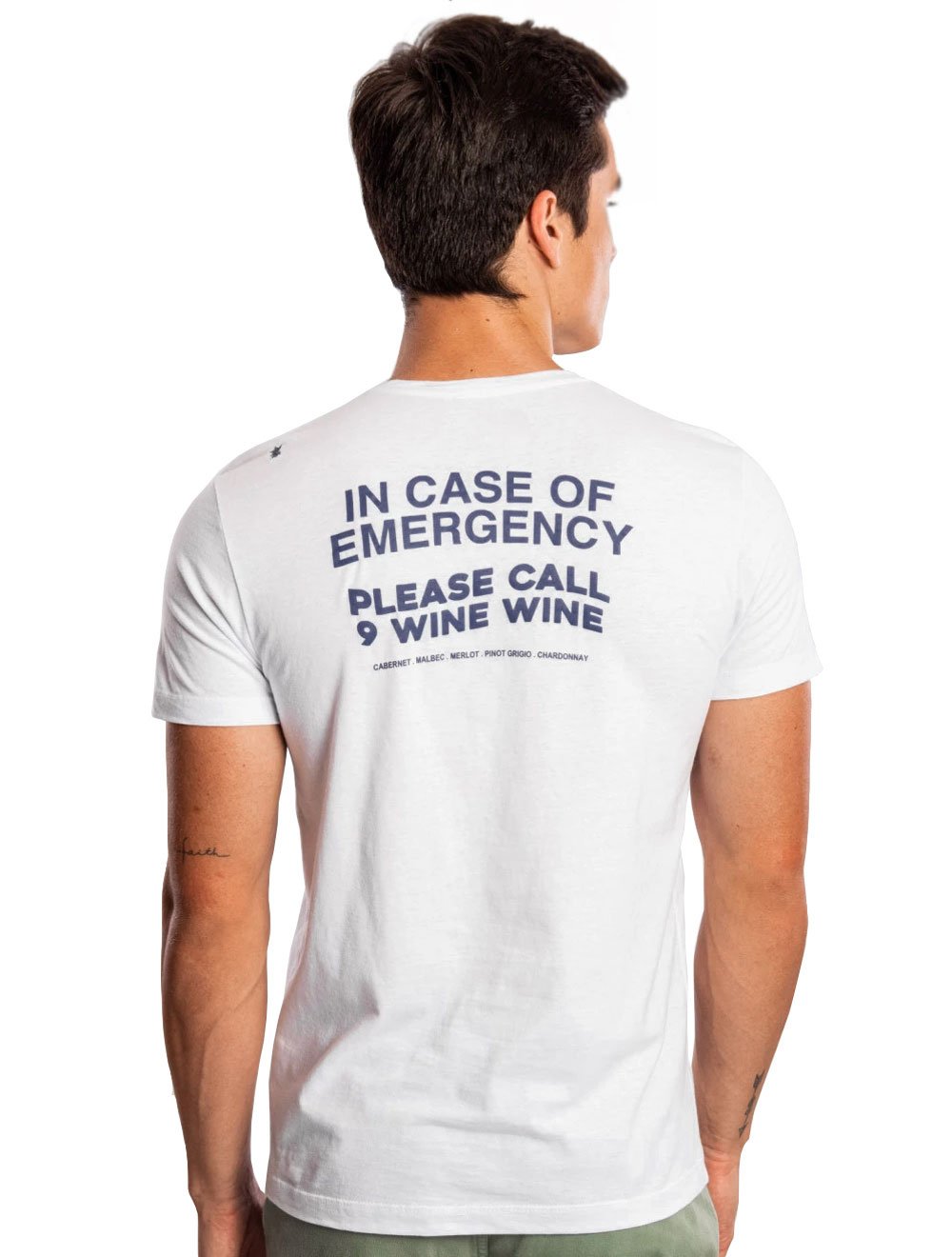 Camiseta Sergio K Masculina Please Call 9 Branca