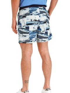 Bermuda Forum Masculina D'Água Beachshort Boats Azul
