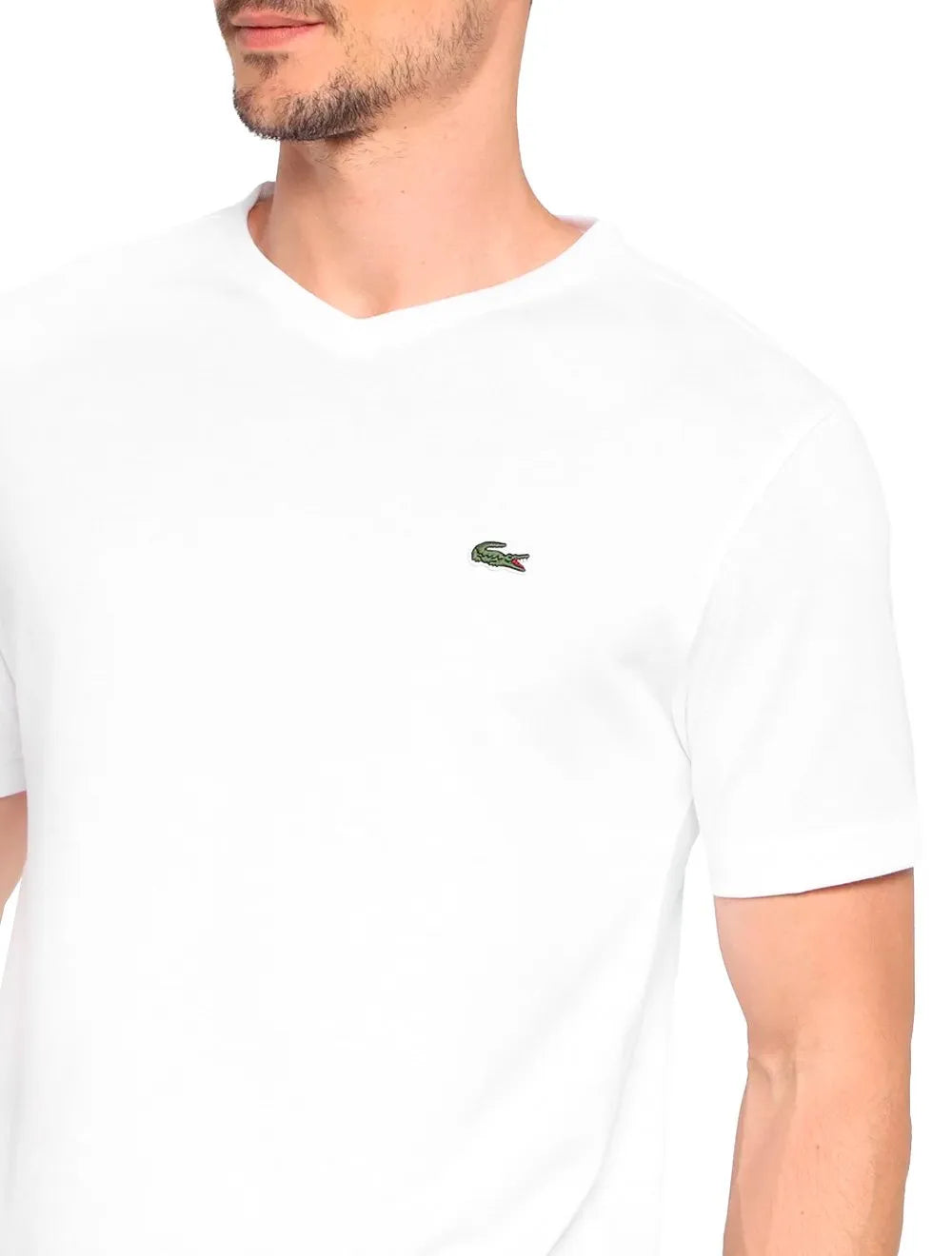 Camiseta Lacoste Masculina Sport Ultra-Dry V-Neck Branca